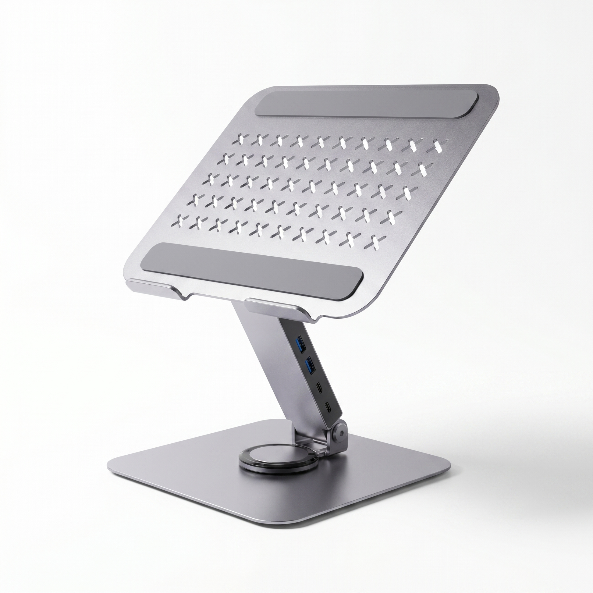 ProDock laptop stand with USB-C hub studio shot